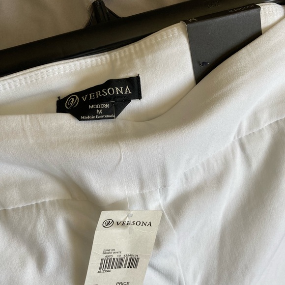 Versona White Stretch Ankle Pants - Picture 3 of 6